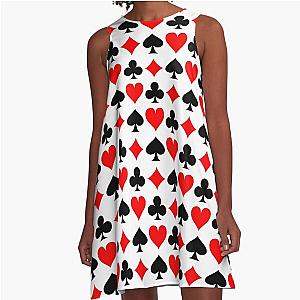 JACKPOT Full House Spades, Clubs, Diamonds and Hearts A Line Dress