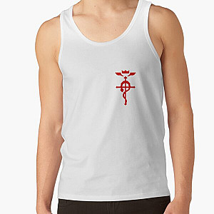 Fullmetal Alchemist Tank Tops - Fullmetal Alchemist Logo Red Tank Top RB1312