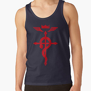 Fullmetal Alchemist Tank Tops - Fullmetal Alchemist Red Logo Tank Top RB1312