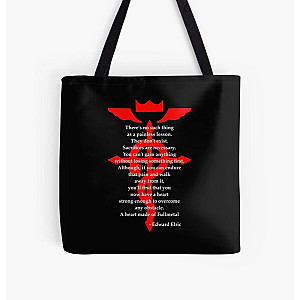 Fullmetal Alchemist Bags - Fullmetal Heart Red All Over Print Tote Bag RB1312