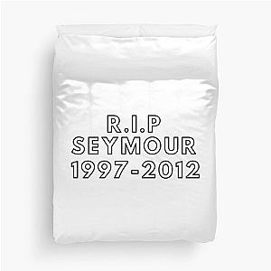 R.I.P Seymour 1997-2012 - Frys Dog, Bender, Futurama, TV Show, Meme - Black Text Duvet Cover