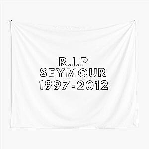 R.I.P Seymour 1997-2012 - Frys Dog, Bender, Futurama, TV Show, Meme - Black Text Tapestry