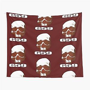 G59 – SKULL RED LOGO Tapestry