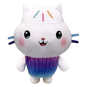 25cm White Purple Cake Cat Gabby Dollhouse Stuffed Animal Plush