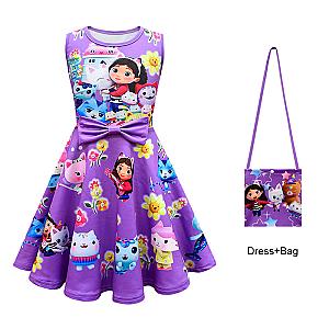 Gabbys Dollhouse Cartoon 3D Print Dress For Teen Girl