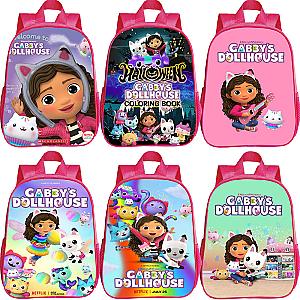 Gabbys Dollhouse Cartoon Kindergarten Bag