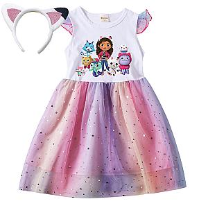 Gabby's Doll House  Cartoon Gabby Cats Kids Dresses and Headband