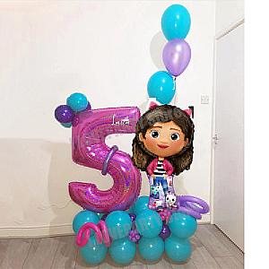 Gabby Dollhouse Cat Balloon Girls Happy Birthday Party Supplies