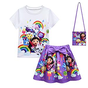 Gabby's Dollhouse Cartoon Cat Rainbow Clothes Sets