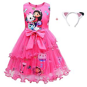 Gabby's Doll House Cartoon Gabby Cats Baby Girl Dresses