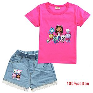 Gabbys Dollhouse Cats Cartoon Toddler Girls Casual Outfits