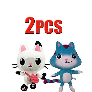 25cm 2pcs CatRat and Pandy Paw Gabby Dollhouse Stuffed Animals Plush