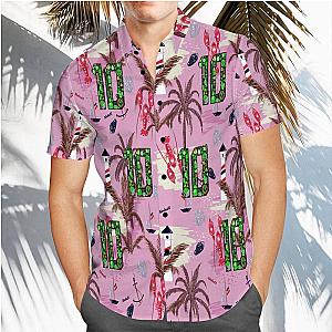 Game Theory Hawaiian Shirt Pink Chinoiserie Print Hawaiian Shirt