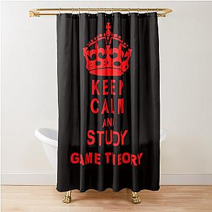 Keep Calm and Study Game Theory Game Nerds Gift Ideas Shower Curtain