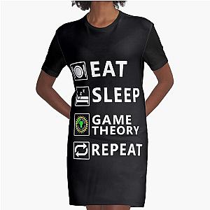 Eat - Sleep - Game Theory - Repeat Graphic T-Shirt Dress