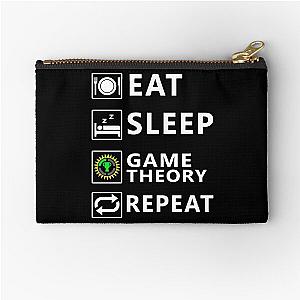 Eat - Sleep - Game Theory - Repeat Zipper Pouch