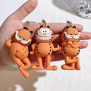 Cartoon Garfield Cat  Action Figures Toys Keychain