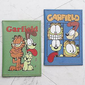 Garfield Cartoon Printed Passport Case Document Storage Folder Card Bag