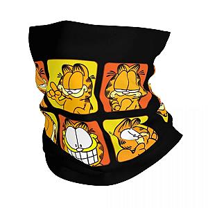 Cute Garfields Cat Bandana Neck Gaiter Windproof Face Scarf Cover