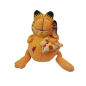 30cm Yellow Garfield Cartoon Eating Pizza Garfield Plush