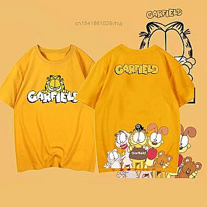 Cute Garfield Cartoon Cat and Friends Streetwear T-shirts