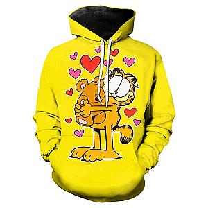 Garfield Cartoon Pattern 3D Print Hoodies