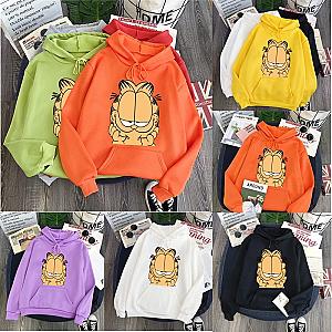 Garfield Cat Loose Casual Comfortable Long-Sleeved Hooded Cartoon Sweater
