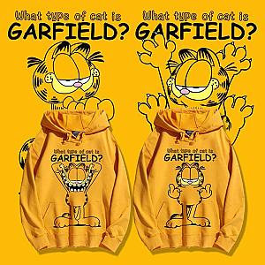 Funny Garfield Cartoon Cat Long-Sleeved Hooded Sweatshirt