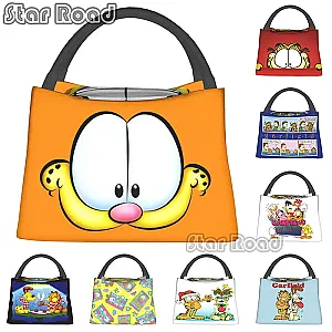 Cartoon Garfield Happy Face Lunch Bags for School Office