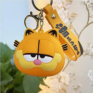 Garfield Cartoon Silicone Wallet Animation Keychain