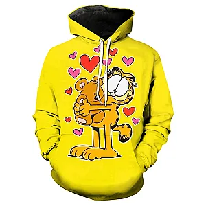 Garfield Cartoon Cat Love Bear Hoodie