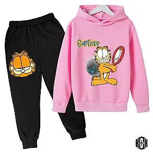 Garfield Cartoon Cat Sweater Spring and Autumn Hoodies Set