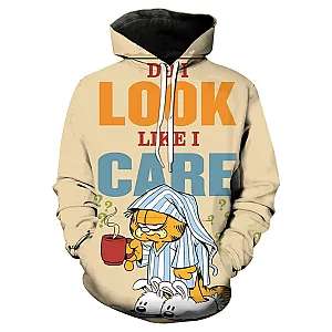 Garfield Cartoon Cat 3D Pullover Hoodies