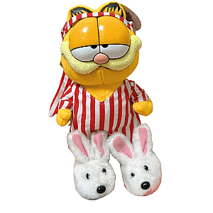 32cm Red Striped Shirt Yellow Garfield Stuffed Toy