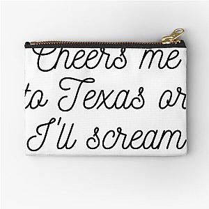 Garrett watts cheers to texas Zipper Pouch