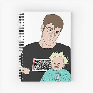 Garrett Watts and Baby Benjamin Youtube Large Spiral Notebook