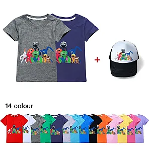 Cartoon Garden of Banban Children Summer T Shirts Hats for Kids