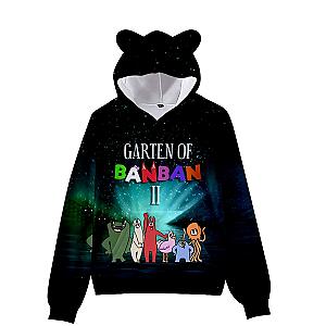 Garten of Banban Garden Game Printing Cat Ears Pullover Hoodies