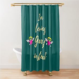 I Loving Gary Barlow Is My Angel Edition Fitted V Neck Shower Curtain
