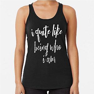 Gary Barlow I like being who I am Racerback Tank Top