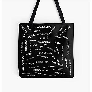 Gary Barlow Song Titles Black Tote Bag