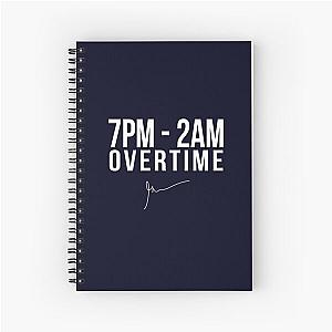 7PM - 2AM Overtime - Garyvee Spiral Notebook