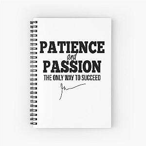 Patience and passion (Black) - Garyvee Spiral Notebook