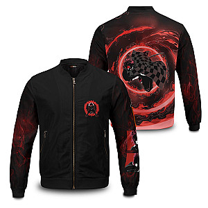 Demon Slayer Jackets - Red Tanjiro Bomber Jacket FH0709