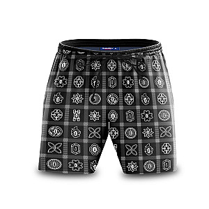 Demon Slayer Shorts - Demon Slayer Plaid Beach Shorts FH0709