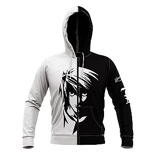 Death Note Hoodies - Death Note L Unisex Zipped Hoodie