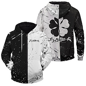 Black Clover Hoodies - Five-Leaf Clover Unisex Zipped Hoodie FH0709