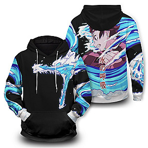 Demon Slayer Hoodies - Tanjiro Water Style Unisex Pullover Hoodie FH0709