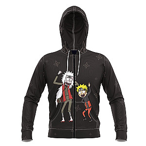 Naruto Hoodies - Rick and Moruto Unisex Zipped Hoodie FH0709