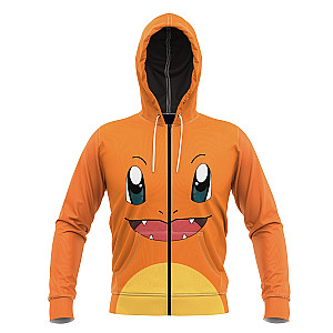 Pokemon Hoodies - Charmander Unisex Zipped Hoodie FH0709